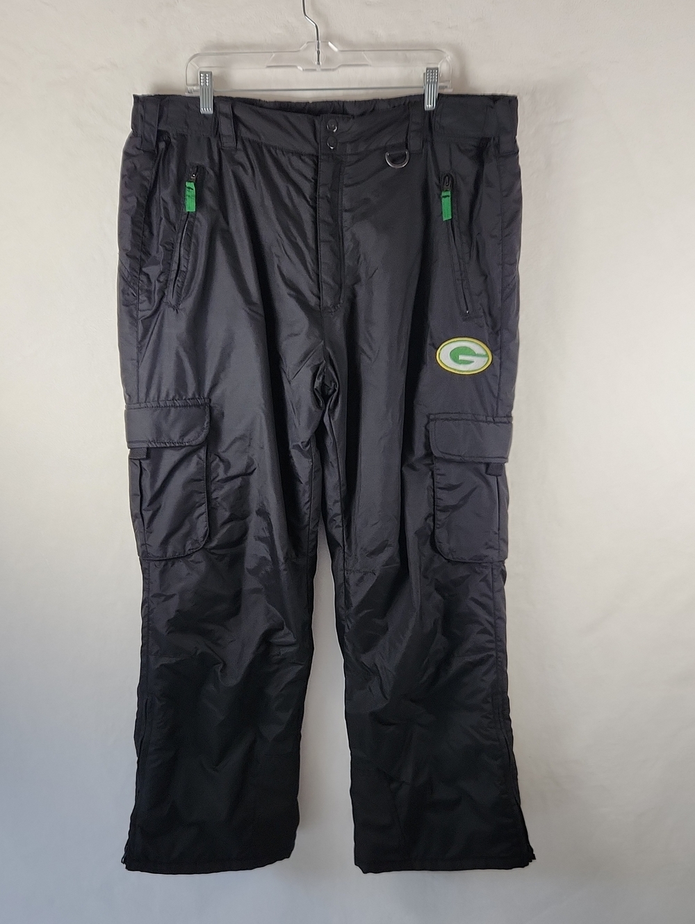 NFL Green Bay Packers‎ Black Cargo Snow Pants Men's Size 2X